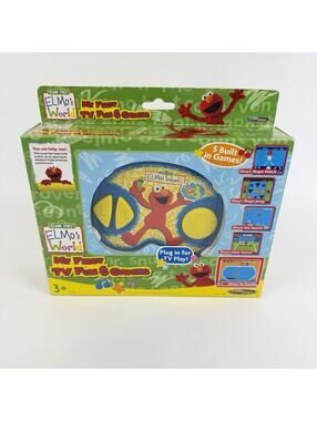 Sesame Street Elmos World Elmo My First TV Fun Game Plug Play 5 Built In Games